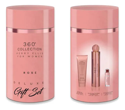 Estuche 360 Collection Rose 100 ML DM EDP 3 Pz