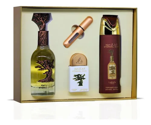 Estuche Lataffa Eternal Oud 100 ML HM EDP 4 Pz
