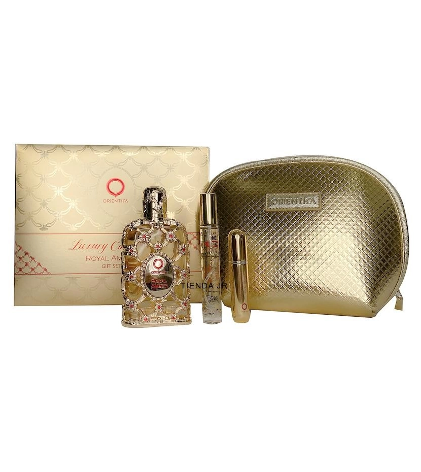 Estuche Orientica Royal Amber 80 ML EDP 4 Pz (Bolso)