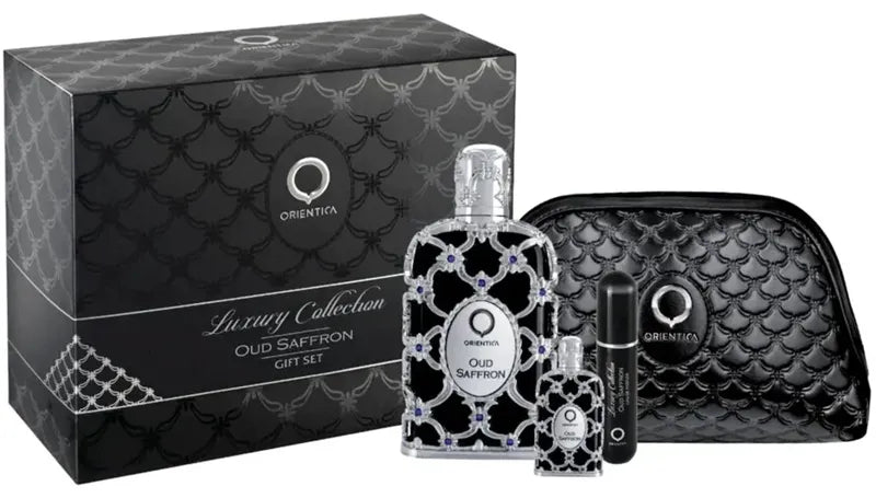 Estuche Orientica Oud Saffron 80 ML EDP 4 Pz (Caja Dura)