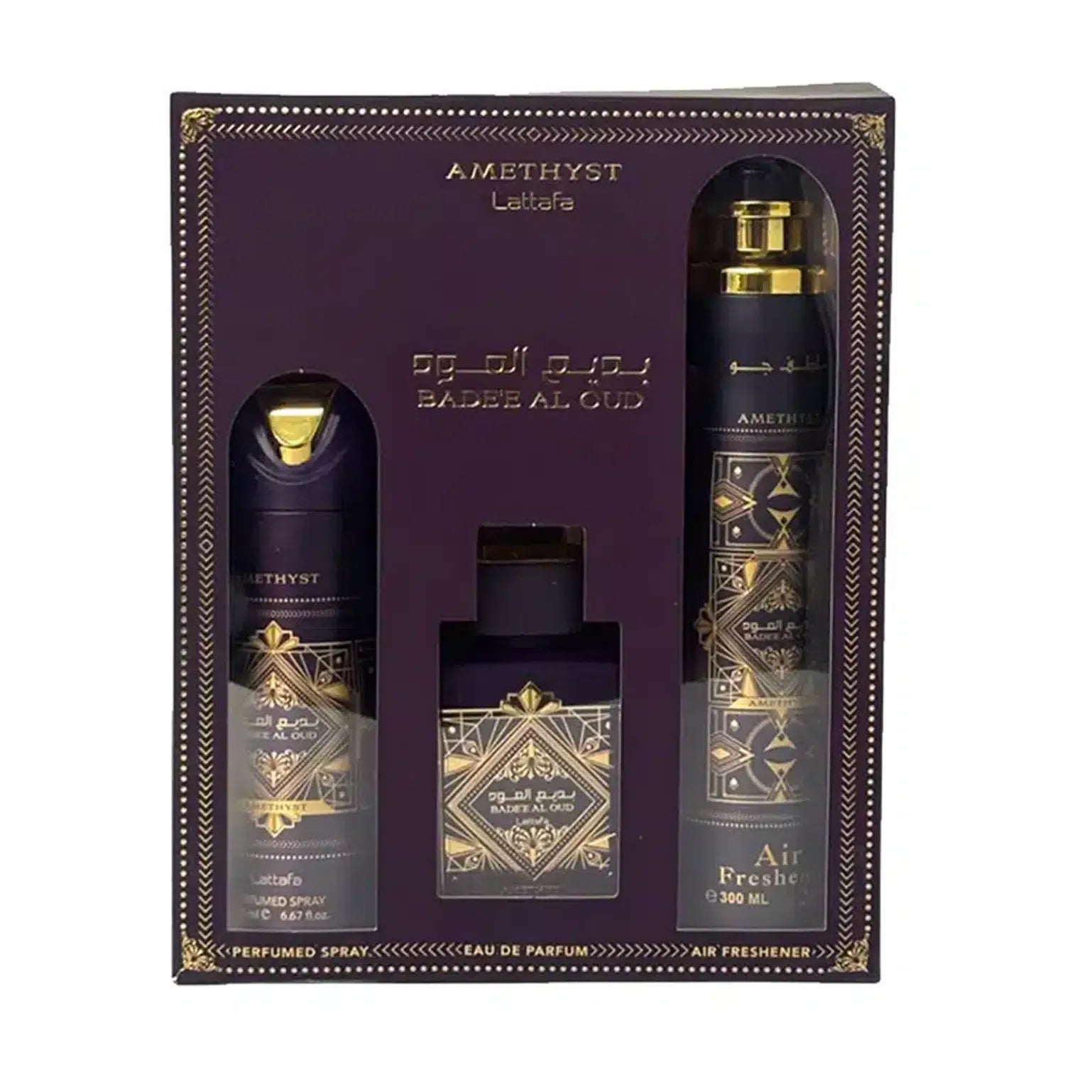 Estuche Lataffa Amethyst 100 ML HM EDP 3 Pz