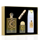Estuche Lataffa Tharwah Gold 100 ML HM EDP 4 Pz