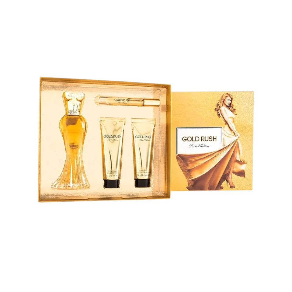 Estuche Paris Hilton Gold Rush 100 ML DM EDP 4 Pz