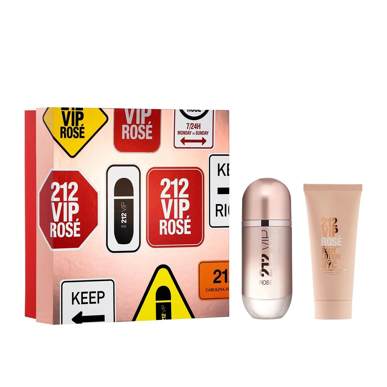 Estuche 212 Vip Rose De Carolina 80 ML DM EDP 2 Pz