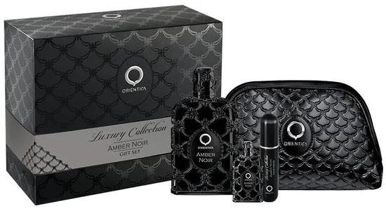 Estuche Orientica Amber Noir 80 ML EDP 4 Pz (Caja Dura)