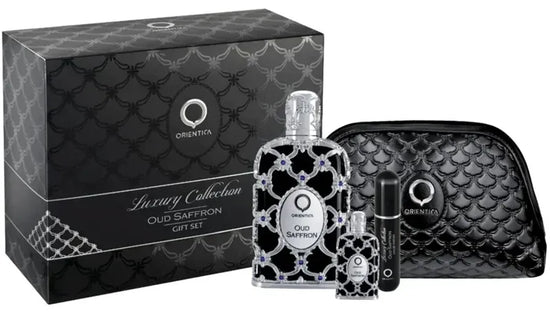 Estuche Orientica Oud Saffron 80 ML EDP 4 Pz (Caja Dura)