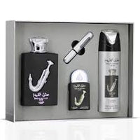 Estuche Lataffa Ishq Shuyukh Silver 100 ML HM EDP 4 Pz