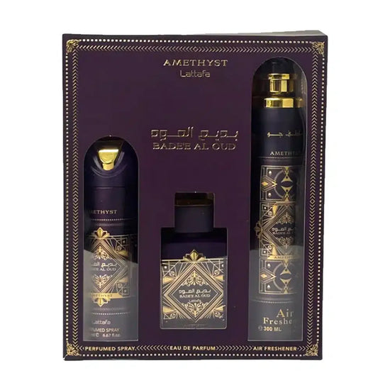 Estuche Lataffa Amethyst 100 ML HM EDP 3 Pz